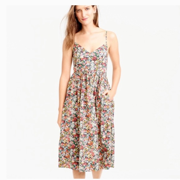 J. Crew Dresses & Skirts - J. Crew Liberty Fabrics 100% Cotton Floral Sundress size 6